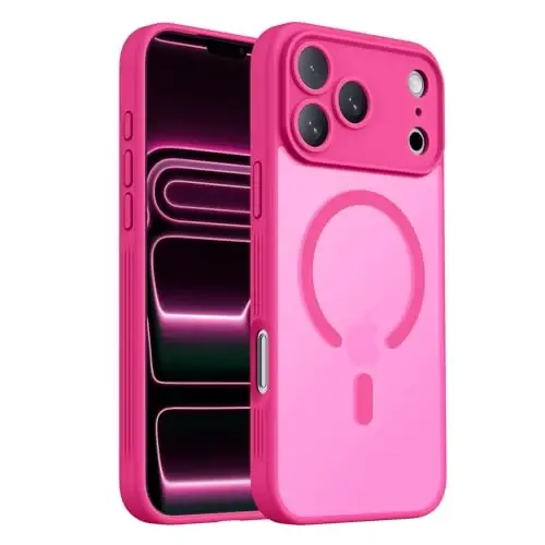 Symcele, iPhone 17 Pro Max Kılıf için Tasarlandı, MagSafe ile Uyumlu, [Kamera Koruması] [15FT Askeri Düşme Koruması] Darbeye Dayanıklı Yarı Saydam Mat Kaymaz Kılıf, 6.9