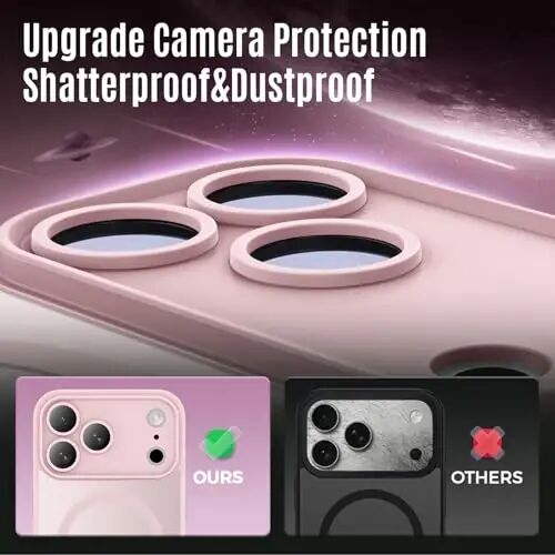 Symcele Designed for iPhone 17 Pro Max Case, Compatible with MagSafe, [Camera Protection] [15FT Military Drop Protection] Shockproof Translucent Matte Anti-Slip Case, 6.9