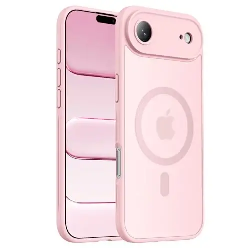Symcele iPhone Air Case uchun mo'ljallangan, MagSafe bilan mos, [Kamera himoyasi] [15FT harbiy darajadagi tushishdan himoya] Zarbalarga chidamli yarim shaffof matli sirpanmaydigan yupqa telefon g'ilofi, 6.5