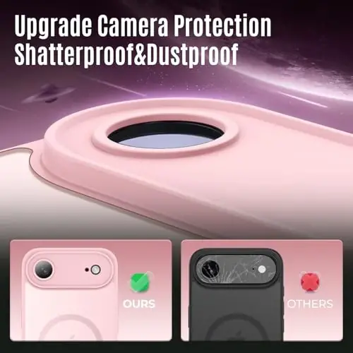 Symcele iPhone Air Kılıf için Tasarlandı, MagSafe Uyumlu, [Kamera Koruması] [15FT Askeri Düşme Koruması] Darbeye Dayanıklı Yarı Saydam Mat Kaymaz İnce Telefon Kılıfı, 6.5