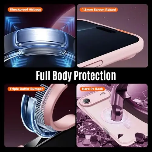 Symcele iPhone Air Kılıf için Tasarlandı, MagSafe Uyumlu, [Kamera Koruması] [15FT Askeri Düşme Koruması] Darbeye Dayanıklı Yarı Saydam Mat Kaymaz İnce Telefon Kılıfı, 6.5