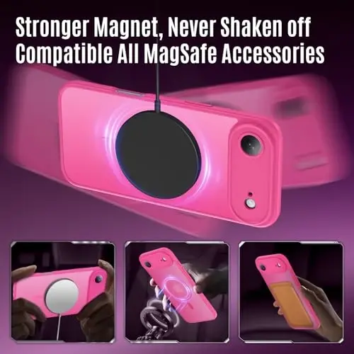 Symcele iPhone Air Kılıf için Tasarlanmış, MagSafe Uyumlu, [Kamera Koruması] [15FT Askeri Düşme Koruması] Darbeye Dayanıklı Yarı Saydam Mat Kaymaz İnce Telefon Kılıfı, 6.5