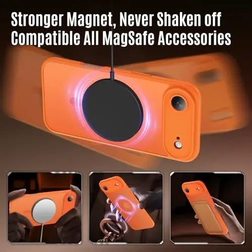 Symcele, iPhone Air Kılıfı için Tasarlandı, MagSafe ile Uyumlu, [Kamera Koruması] [15FT Askeri Düşme Koruması] Darbeye Dayanıklı Yarı Saydam Mat Kaymaz Telefon Kılıfı, 6.5