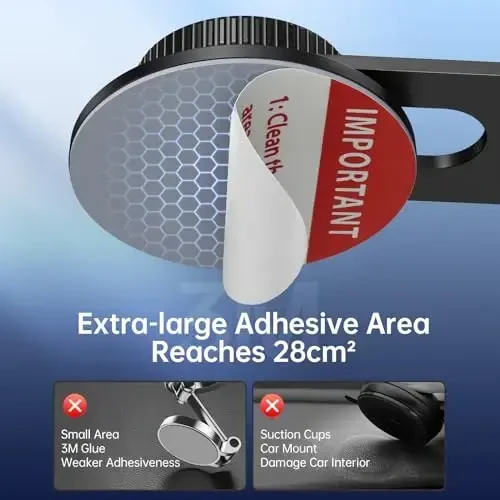 Syncwire Avtomobil Telefon Usti, Universal Dashbord va Tesla Ekrani Uchun, [Super Barqaror] Avtomobil Telefon O'rnatish, Yig'iladigan Alyuminiy Qotishma Qo'li, iPhone 15 Pro Max 14 13 12 11 va Barcha Telefonlar Uchun Mobil Telefon Avtomobil Usti - 2