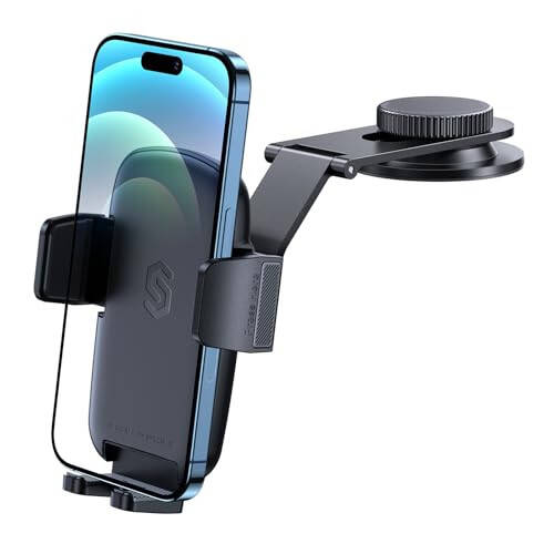 Syncwire Car Phone Holder for Universal Dashboard & Tesla Screen, [Super Stable] Car Phone Mount, Foldable Aluminum Alloy Arm, Cell Phone Car Holder Mount for iPhone 15 Pro Max 14 13 12 11 & All Phones - 4