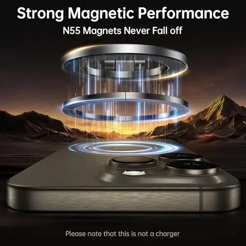 SYNCWIRE Fits MagSafe Car Mount, [All-Metal] Magnetic Phone Holder for Car, [Flexible Three-axis] 360° Rotation Magnetic Car Mount Strong Magnets Car Phone Holder for iPhone 17 16 15 14 Pro Max - 5