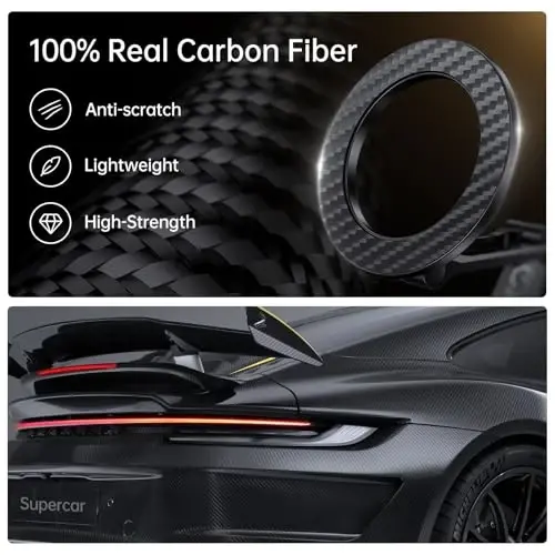 SYNCWIRE Fits MagSafe Car Mount, Magnetic Phone Holder for Car Dashboard, [Flexible Three-axis] 360° Rotation Magnetic Car Mount Strong Magnets Car Phone Holder for iPhone 17 16 15 14 Pro Max - 5