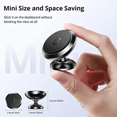 Syncwire Magnetic Car Phone Holder for Dashboard, Cell Phone Car Kits, 360° Adjustable Magnet Cell Phone Mount Compatible with iPhone, Samsung, LG, GPS, Mini Tablet and More - 3