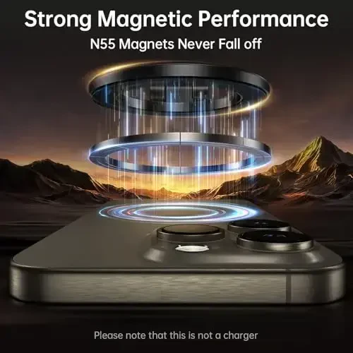 SYNCWIRE Fits MagSafe Car Mount, Magnetic Phone Holder for Car Dashboard, [Flexible Three-axis] 360° Rotation Magnetic Car Mount Strong Magnets Car Phone Holder for iPhone 17 16 15 14 Pro Max - 5