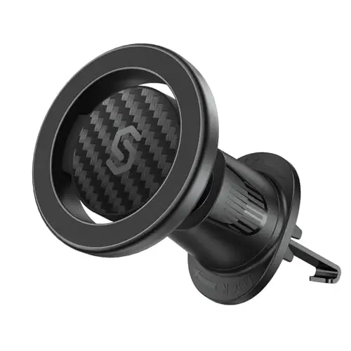 SYNCWIRE for MagSafe Car Mount, Flexible Rotation Magnetic Phone Holder for Car Vent, Hands Free Car Air Vent Phone Holder Clip Universal Compatible with iPhone 17 16 15 14 13 12 Pro Max Plus - SYNCWIRE