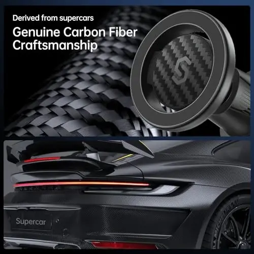 SYNCWIRE MagSafe uchun avtomobil o'rnatgichi, avtomobil ventilyatsiyasi uchun moslashuvchan aylanuvchi magnit telefon ushlagichi, qo'lsiz avtomobil havo ventilyatsiyasi telefon ushlagichi iPhone 17 16 15 14 13 12 Pro Max Plus bilan universal mos keladi - 3