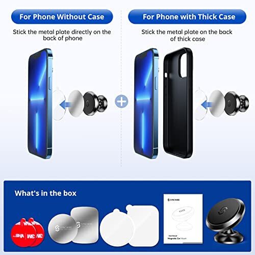 Syncwire Magnetic Car Phone Holder for Dashboard, Cell Phone Car Kits, 360° Adjustable Magnet Cell Phone Mount Compatible with iPhone, Samsung, LG, GPS, Mini Tablet and More - 6
