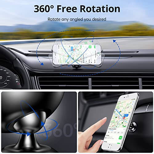 Syncwire Magnetic Car Phone Holder for Dashboard, Cell Phone Car Kits, 360° Adjustable Magnet Cell Phone Mount Compatible with iPhone, Samsung, LG, GPS, Mini Tablet and More - 3