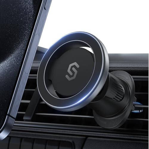 SYNCWIRE for MagSafe Car Mount, Flexible Rotation Magnetic Phone Holder for Car Vent, Hands Free Car Air Vent Phone Holder Clip Universal Compatible with iPhone 16 Pro Max 15 14 13 12 MagSafe Case - 1
