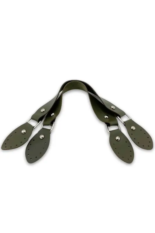 Synthetic Leather Bag Handle 43 cm Khaki - 1