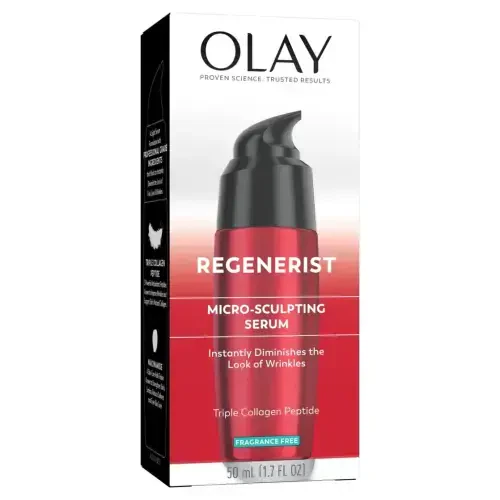 Сыворотка Olay Regenerist Micro-Sculpting, Увлажняющее средство без запаха, Для всех типов кожи, Тонкие линии и морщины, 1,7 жидких унций - 9