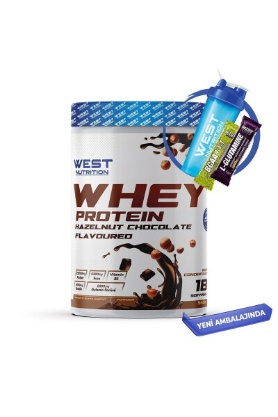 Сывороточный протеин в порошке 540 г 18 порций с вкусом фундука и шоколада - WEST NUTRITION
