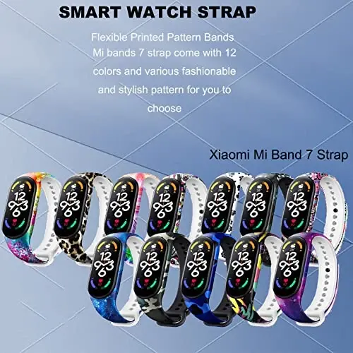 SZBAMI Bands Replacement for Mi Band 7 Strap Wristbands Compatible with Xiaomi Mi Band 7 Smartwatch Accessories Colorful Bracelet for Women Men Silicone Smart Watch Xiaomi 7 Wrist Band - 5