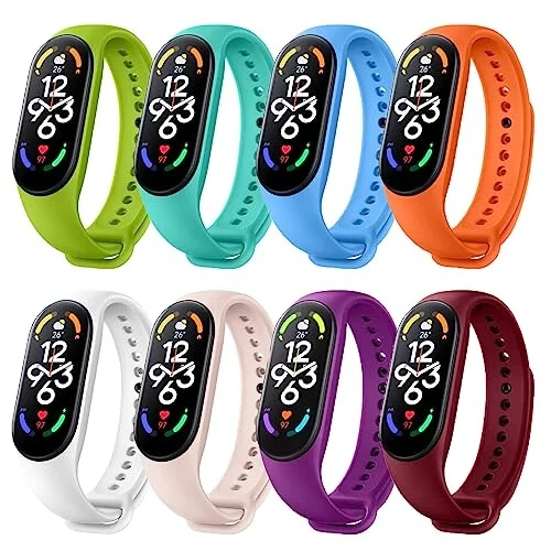 SZBAMI Bands Replacement for Mi Band 7 Strap Wristbands Compatible with Xiaomi Mi Band 7 Smartwatch Accessories Colorful Bracelet for Women Men Silicone Smart Watch Xiaomi 7 Wrist Band - SZBAMI