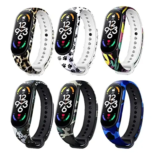 SZBAMI Bands Replacement for Mi Band 7 Strap Wristbands Compatible with Xiaomi Mi Band 7 Smartwatch Accessories Colorful Bracelet for Women Men Silicone Smart Watch Xiaomi 7 Wrist Band - 1