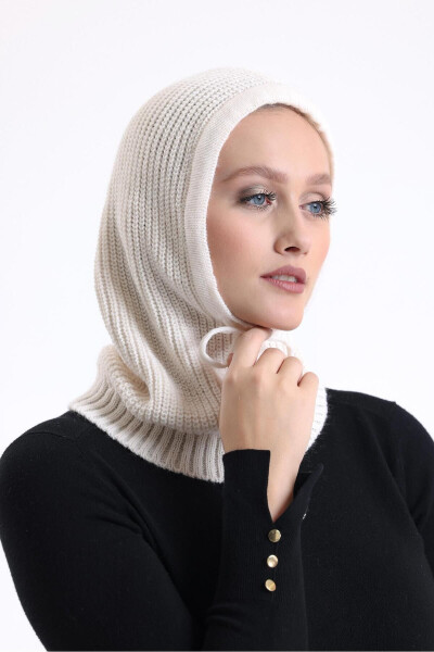 T-crazy Knitwear Balaclava Ribbed Knit Hooded Beanie, Hijab Beanie, Knit Hat, Balaclava - 2