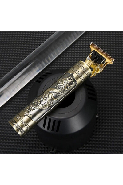 T Razor Electric Hair and Beard Trimmer with Gold Dragon Design and Zero Trim Option - 14