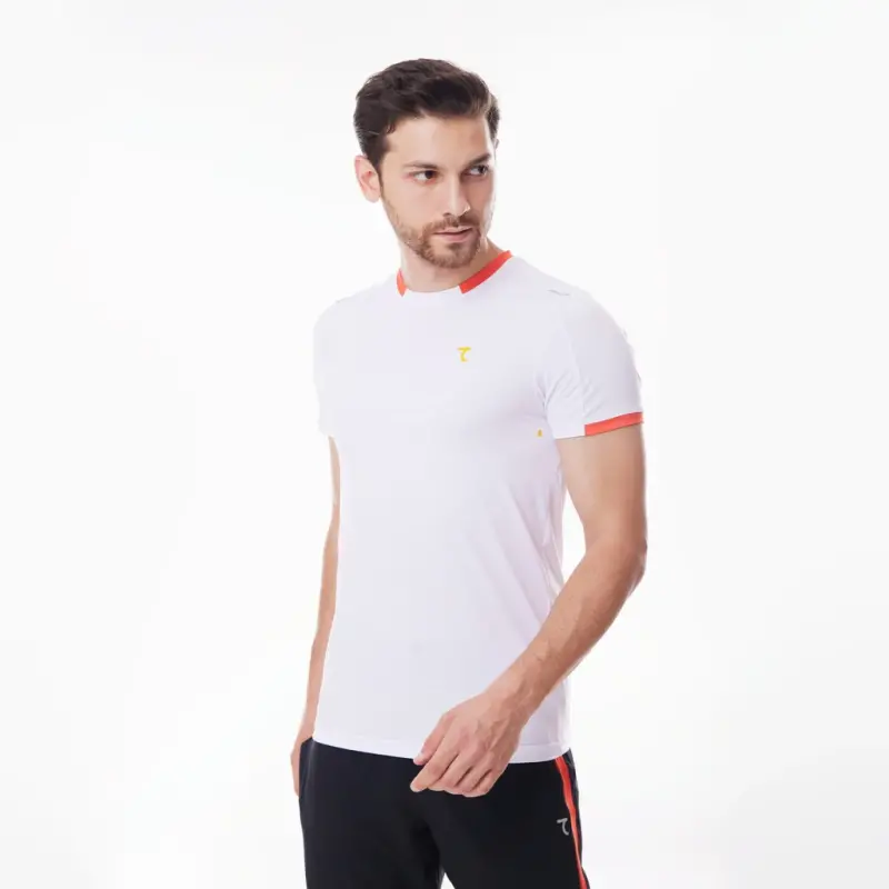 T-shirt - БЕЛО-ОРАНЖЕВЫЙ - 1