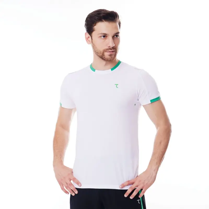 T-shirt - БЕЛО-САЛАТОВЫЙ - 5