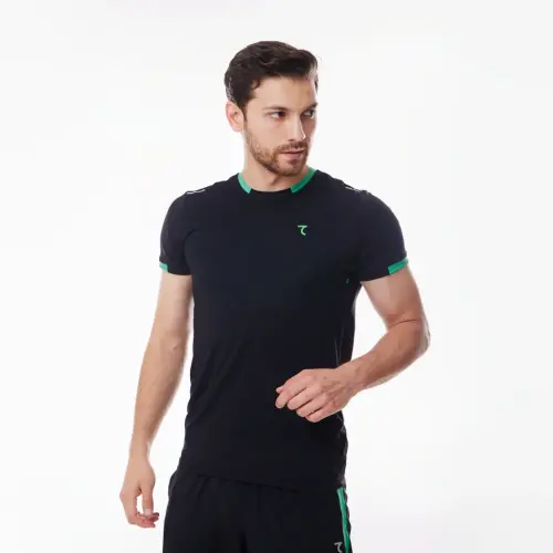 T-shirt - BLACK-LIME GREEN - 8