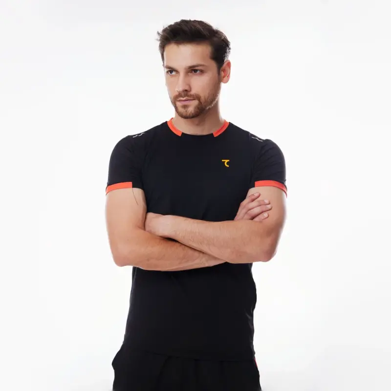 T-shirt - BLACK-ORANGE - 4