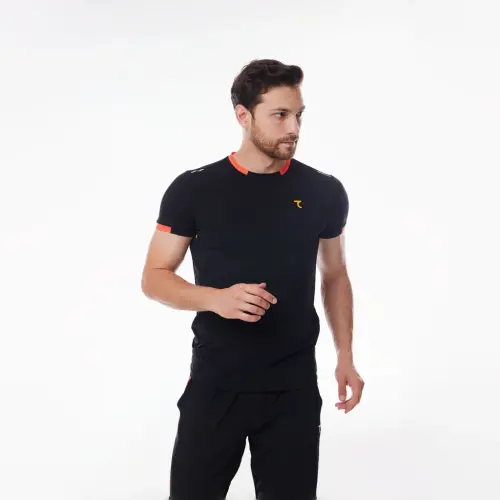 T-shirt - BLACK-ORANGE - 6