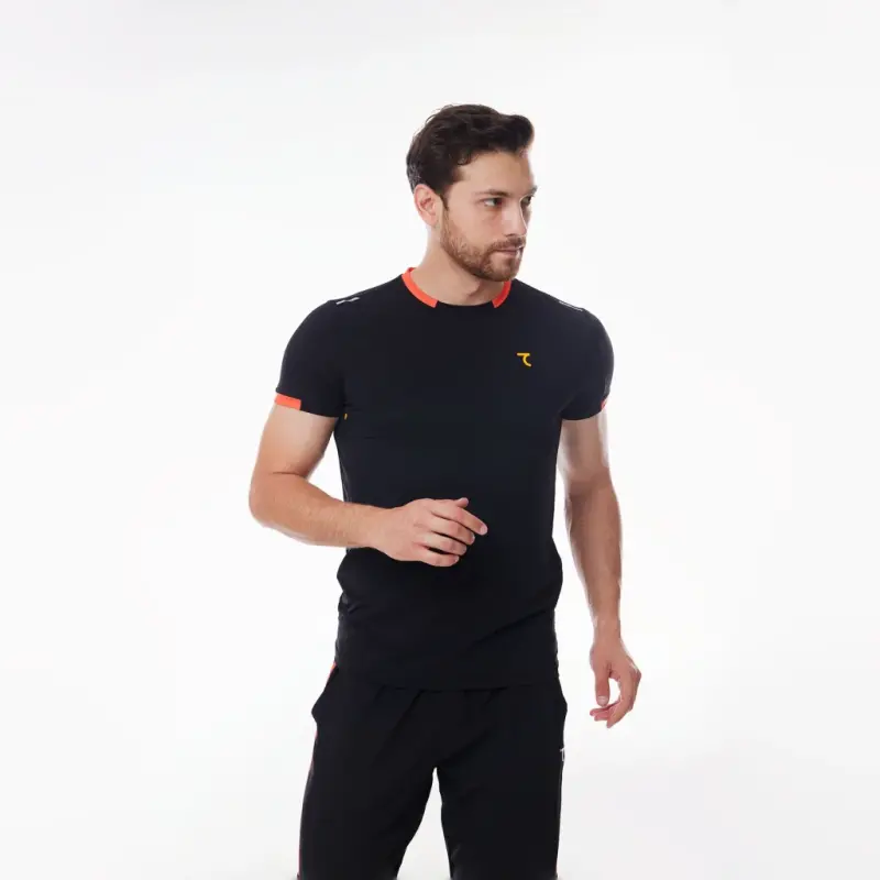 T-shirt - BLACK-ORANGE - 6