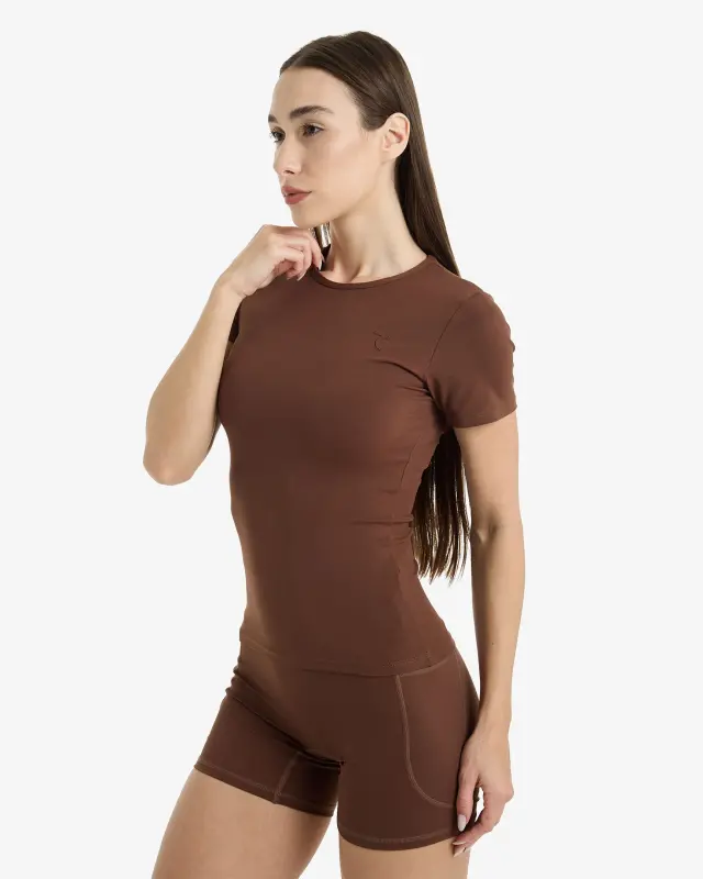 T-shirt - BROWN - 7SABER