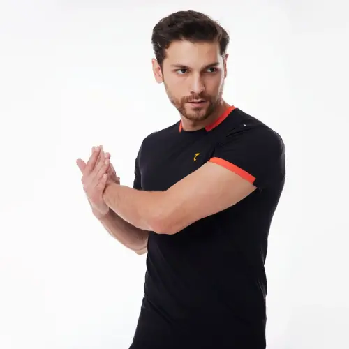 T-shirt - ЧЕРНО-ОРАНЖЕВЫЙ - 7SABER (1)