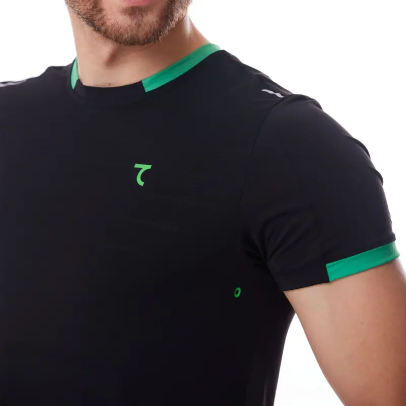 T-shirt - ЧЕРНО-САЛАТОВЫЙ - 5