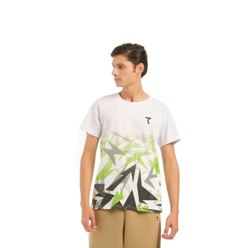 T-shirt - WHITE-GREEN - 7SABER