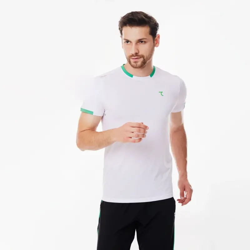 T-shirt - WHITE-LIME GREEN - 2