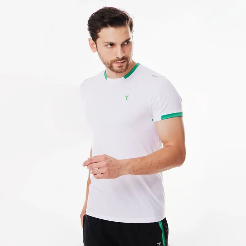 T-shirt - WHITE-LIME GREEN - 3