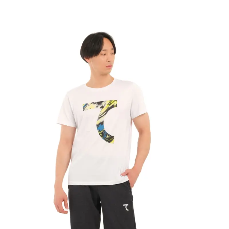 T-shirt - WHITE-YELLOW - 7SABER