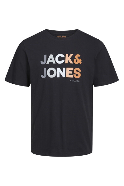 T-Shirt with Colored Logo Print - Forest - JACK & JONES