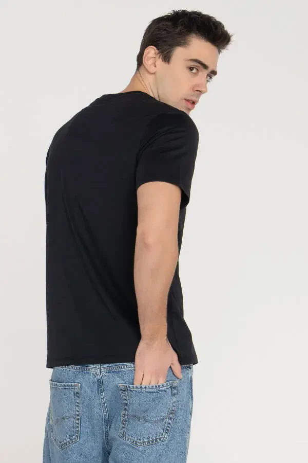 T-Shirt with Colored Logo Print - Forest - 5