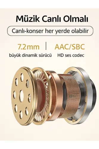 T13 Anc 4 Mikrofon Bluetooth 5.3 Kablosuz Kulaklık Beyaz Aktif Gürültü Engelleyici-BEYAZ - 3