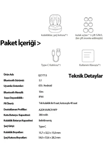 T13 Anc 4 Mikrofon Bluetooth 5.3 Simsiz Quloqchinlar Qora Faol Shovqinni To'sish - 7