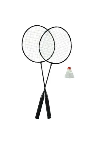 T133 Badminton Racquet Set - 2 Badminton Racquets & 1 Shuttlecock - 1