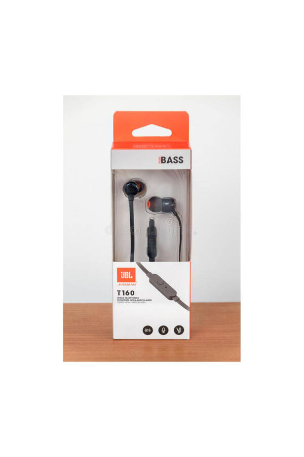 T160 Mikrofonlu Kulak İçi Kulaklık (Siyah)-Siyah - 6