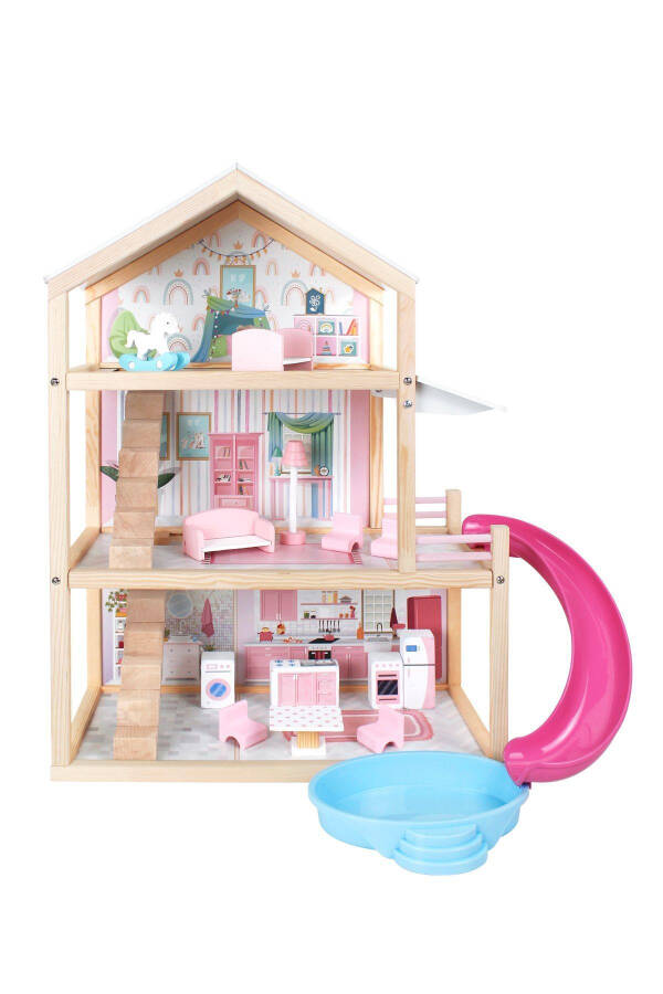 T2010 Wooden Slide Play House - 10