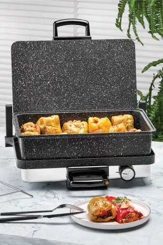 T7863 Toaster va Lahmacun Mashinasi Tepsi bilan - 3