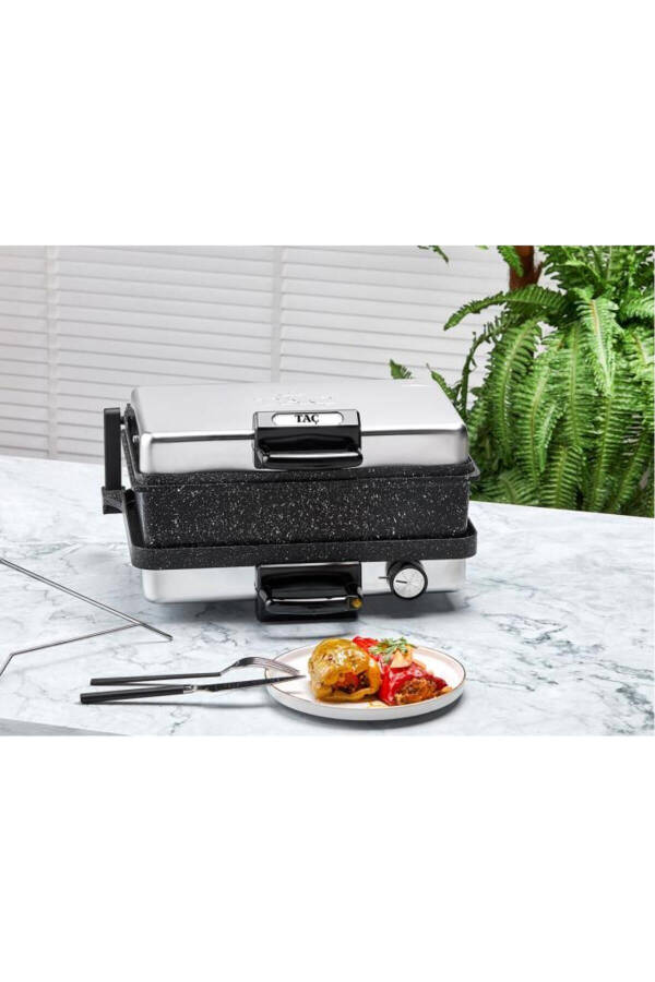 T7863 Toaster va Lahmacun Mashinasi Tepsi bilan - 9