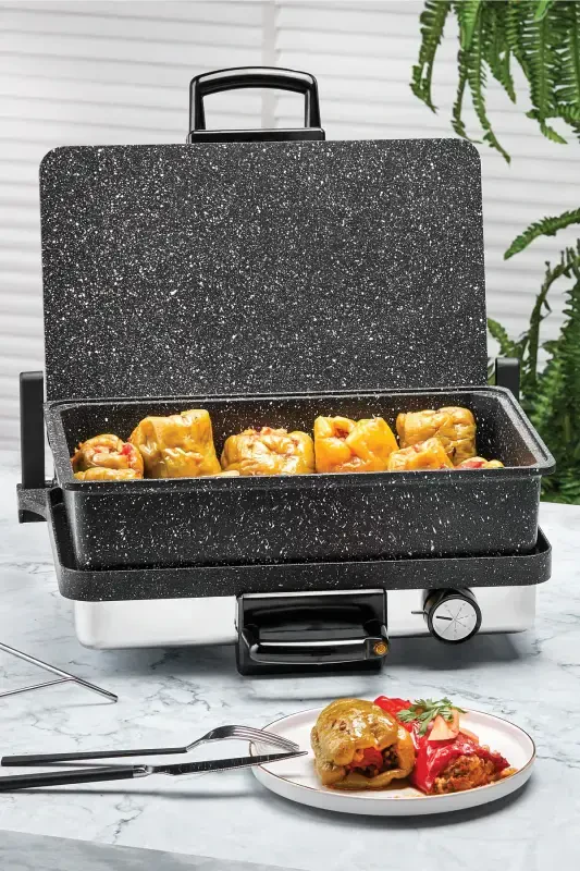 T7863 Toaster va Lahmacun Mashinasi Tepsi bilan - 3