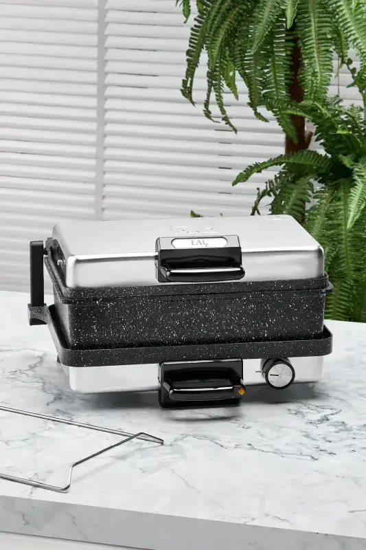 Çok Amaçlı Tost, LaModazoneacun, Bazlama ve Izgara Makinesi – Granit Kaplama, 2000W Güçlü Performans - 4